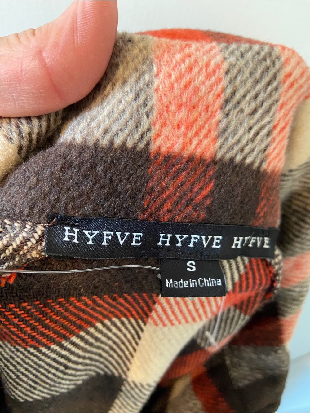 HYFVE Plaid Zip-Front Utility Jacket - Red, Brown & Cream - Picture 3 of 4